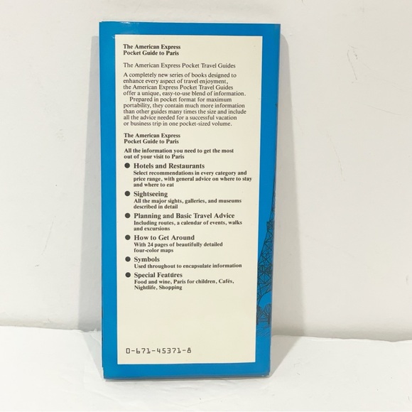 The American Express 1985 Pocket Guide To Paris By Simon and Schuster - Picture 2 of 3